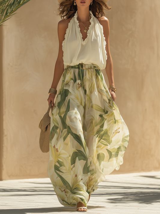 Elvira | Elegante Luchtige Set met Bloemenprint (kopie)