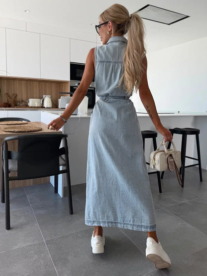Sylvia | Maxi Denim Jurk