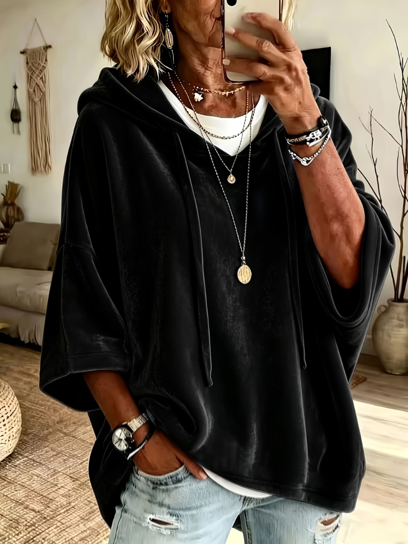 Noemi | Luxe Velours Oversized Hoodie