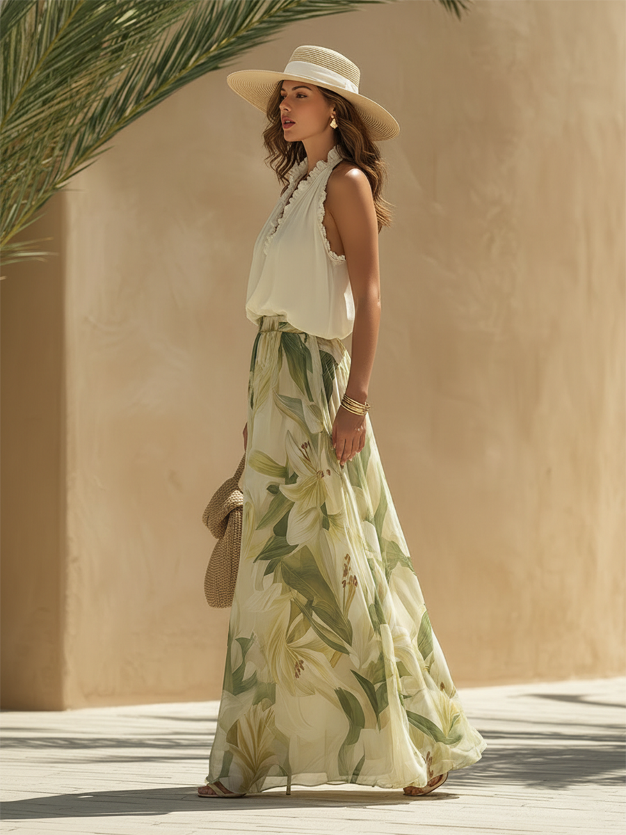 Elvira | Elegante Luchtige Set met Bloemenprint (kopie)