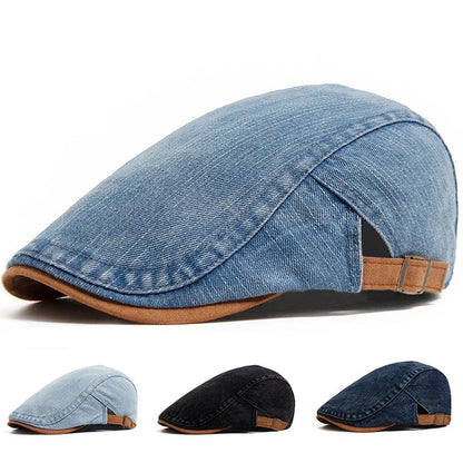 Mason Retro - Premium Denim Flat Cap