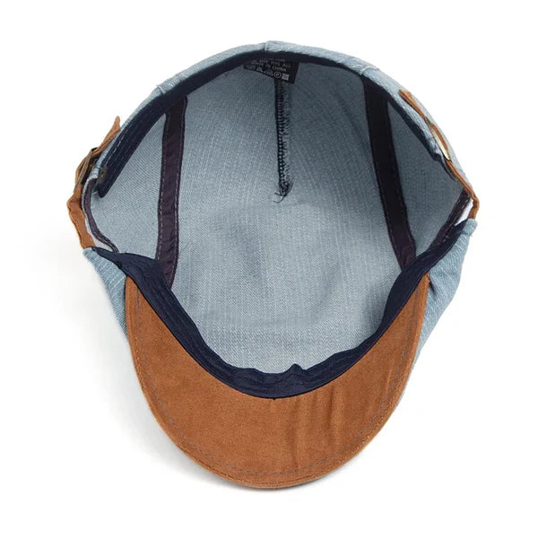 Mason Retro - Premium Denim Flat Cap