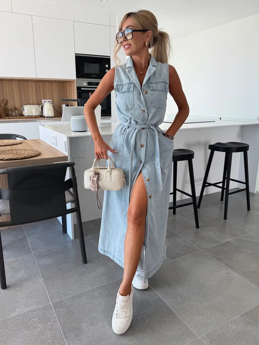 Sylvia | Maxi Denim Jurk